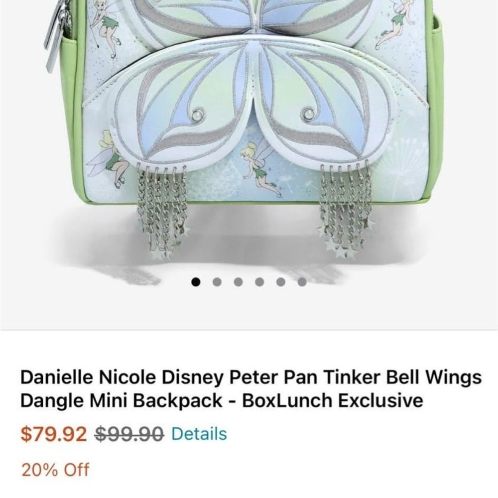Disney Tinkerbell Danielle Nicole Edition Backpack - image 6